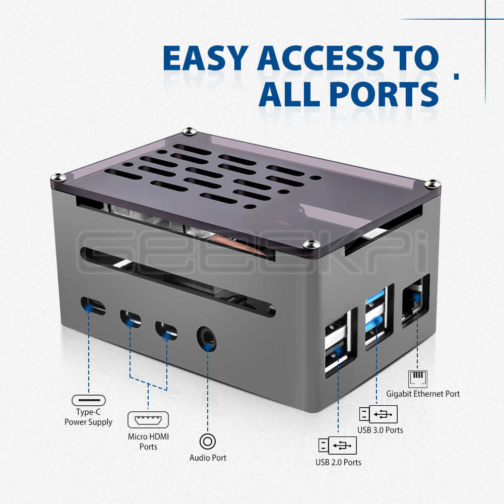 GeeekPi  Aluminum Brick Case B - Argon One V3 M.2 Nvme Case review and price